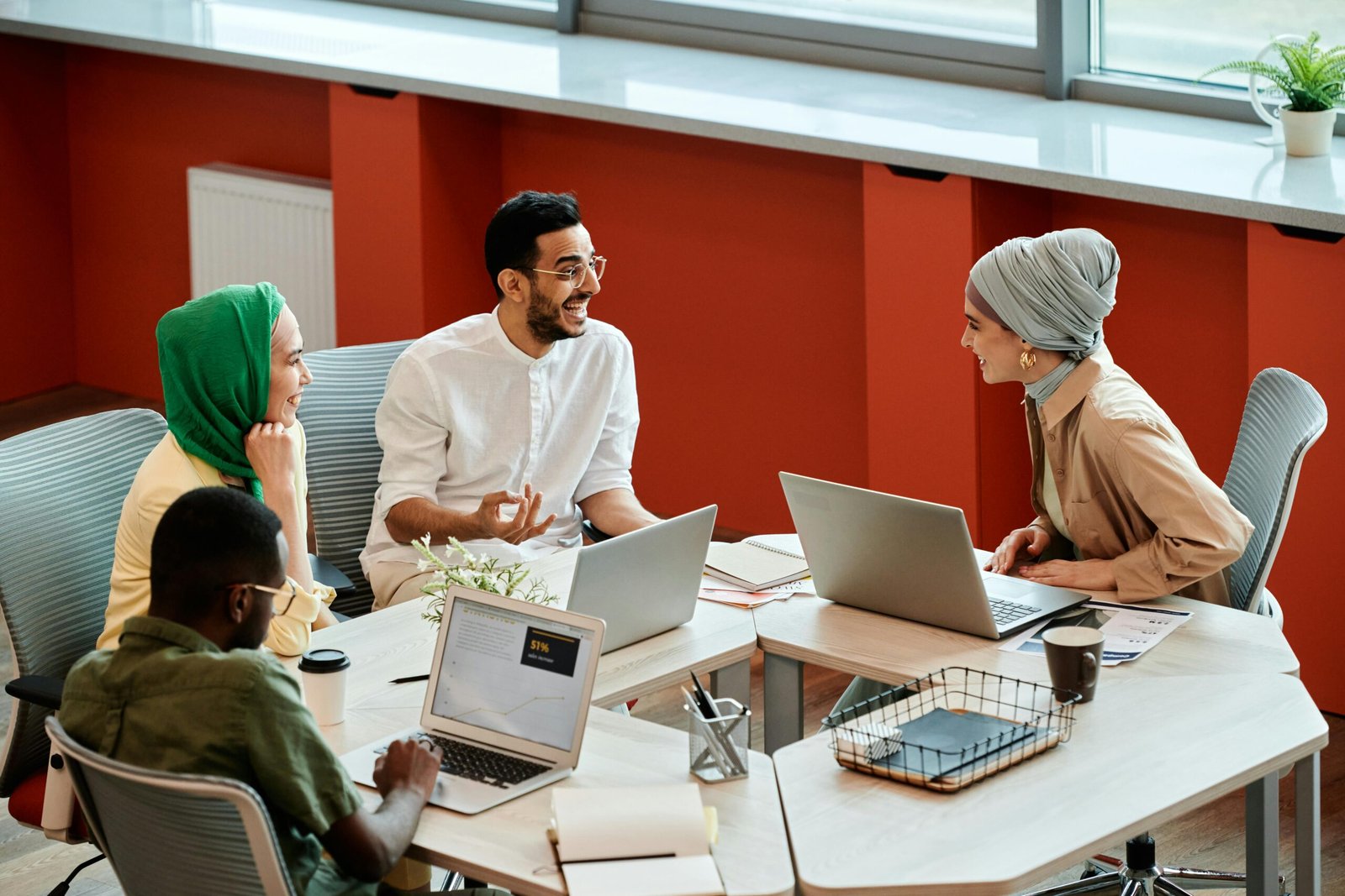 Team meeting in a modern office